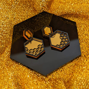 small eye catching geometric dangle earrings