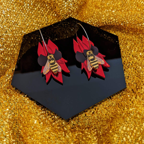 honeybee native australian earrings