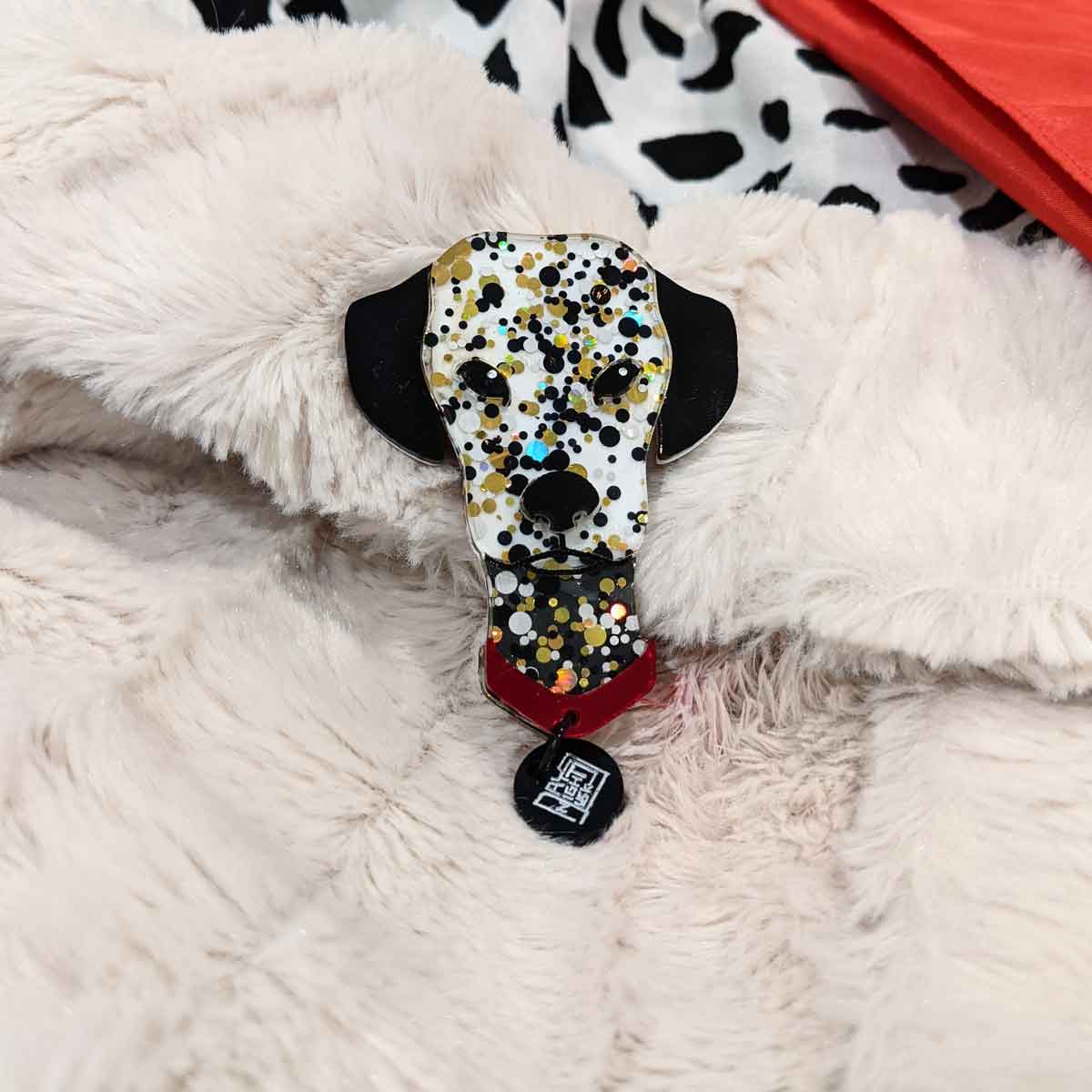 Dalmatian brooch on sale