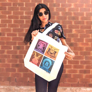 Stylish woman carrying eco-friendly hand bag