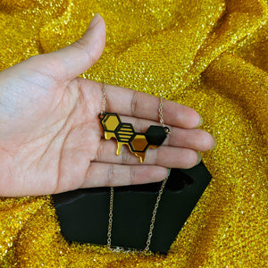 Handmade honey bee native Australian necklace