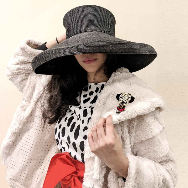 Chic Cruella-de-vil cruelty free Dalmatian coat