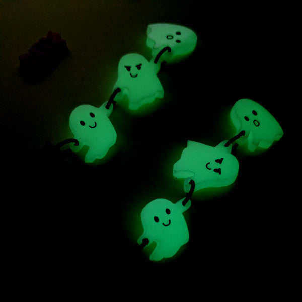 glow in the dark ghost jewelry for halloween